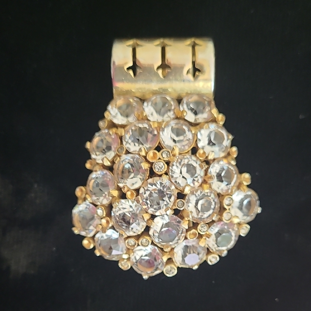 Vintage Rhinestone Dress Or Fur Clip - Picture 3 of 16